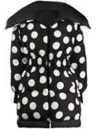 Dolce & Gabbana Oversized Polka Dot Print Coat - Black