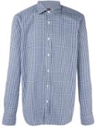 Mp Massimo Piombo Big Check Patterned Shirt, Men's, Size: 41, Blue, Cotton