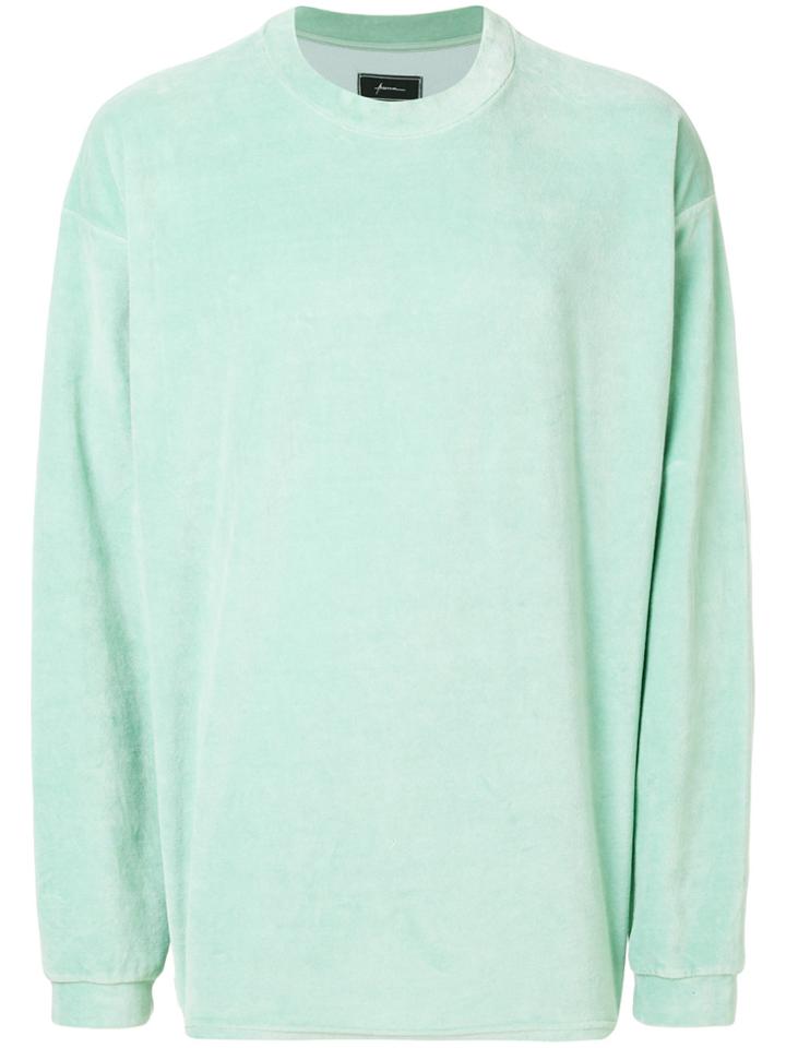 Paura Velour Jumper - Green