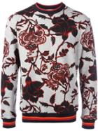 Mcq Alexander Mcqueen Floral Print Sweatshirt, Men's, Size: Medium, Black, Cotton