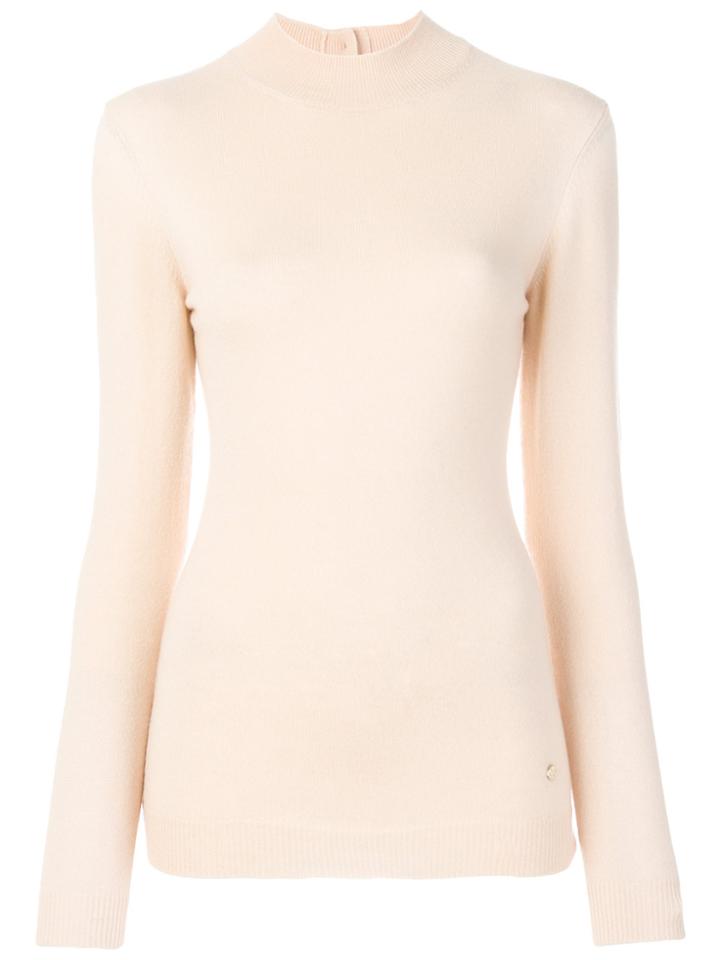 Nina Ricci Fitted High Neck Jumper - Pink & Purple