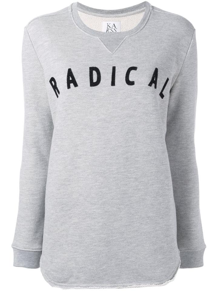 Zoe Karssen 'radical' Print Sweatshirt, Women's, Size: Medium, Grey, Cotton/polyester