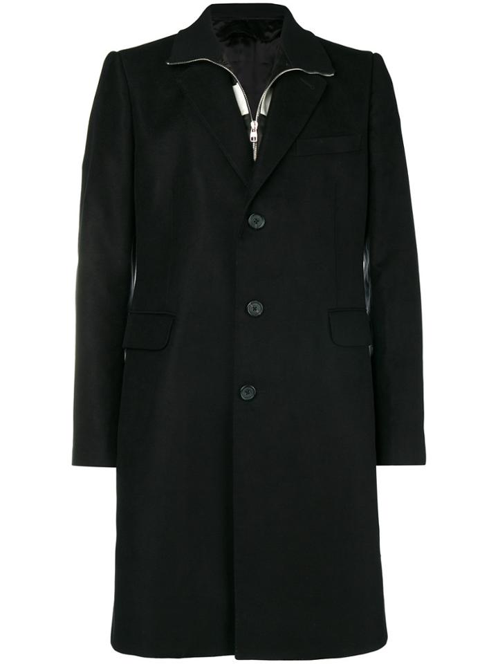 Alexander Mcqueen Moleskin Bib Coat - Black