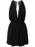 Alaïa Vintage 1990's Sheer Pleated Mini Dress - Black