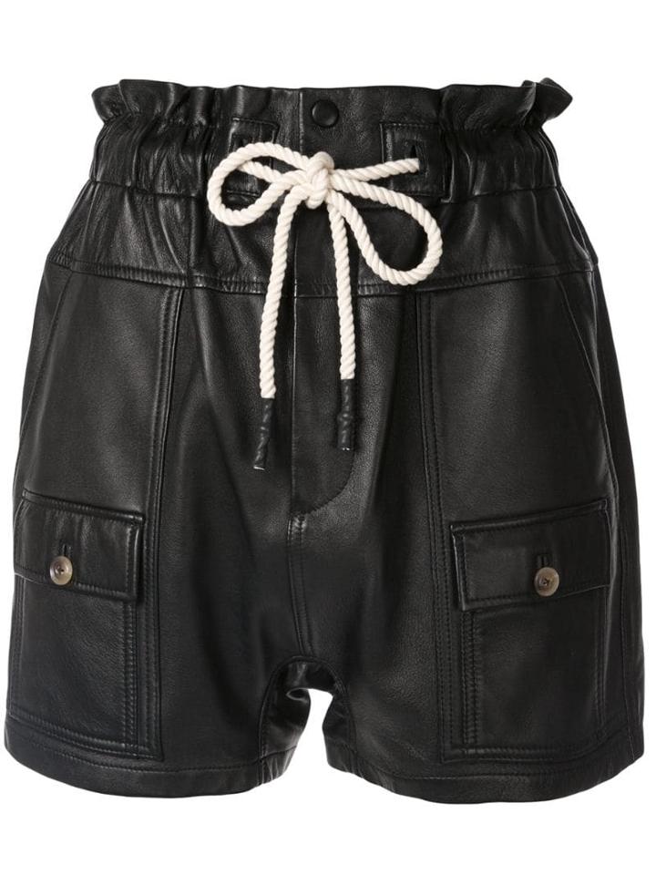 Bassike High Waisted Utility Shorts - Black