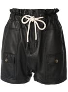 Bassike High Waisted Utility Shorts - Black
