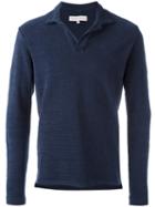 Orlebar Brown V-neck Sweatshirt, Men's, Size: Small, Blue, Cotton