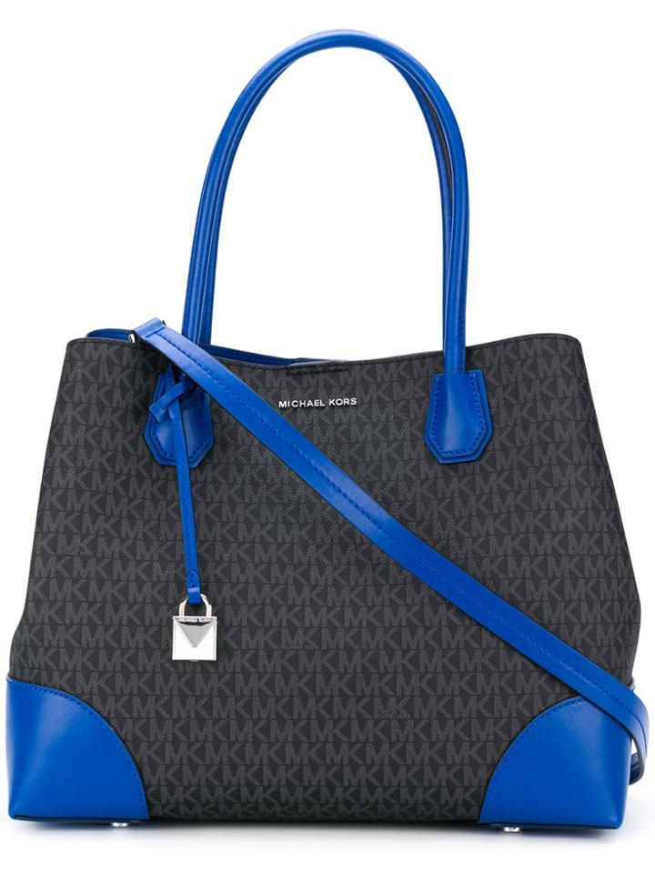 Michael Michael Kors Mercer Gallery Medium Logo Tote - Blue