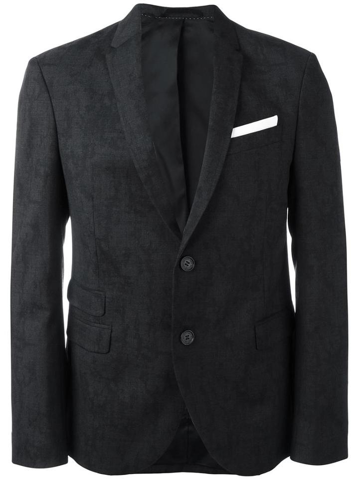 Neil Barrett Jacquard Suit, Men's, Size: 50, Black, Polyester/spandex/elastane/viscose/virgin Wool
