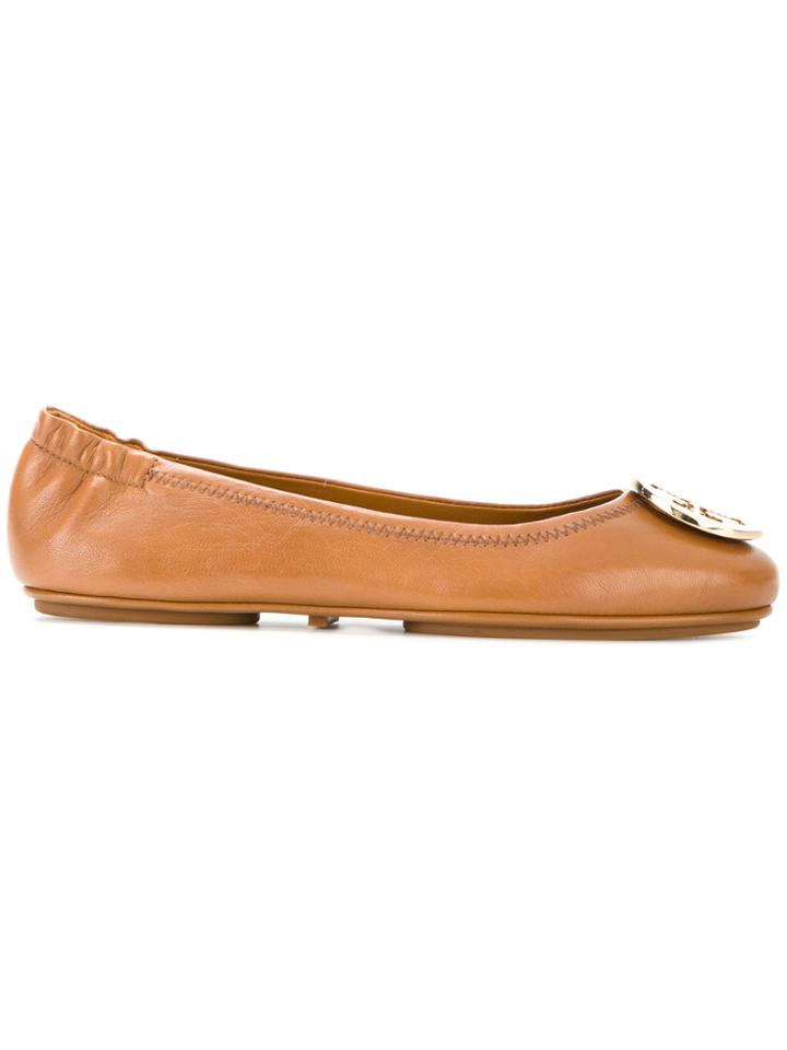 Tory Burch Minnie Travel Ballet Flats - Brown
