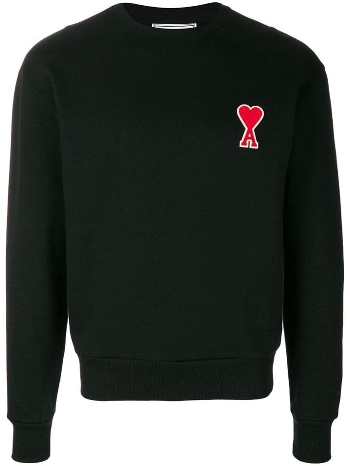 Ami Alexandre Mattiussi Sweatshirt With Ami De Coeur Patch - Black