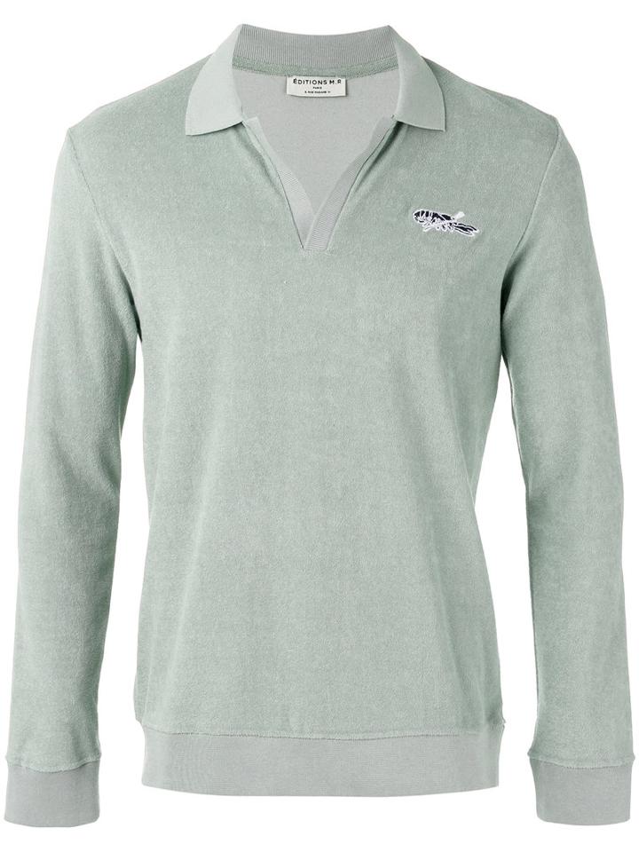 Éditions M.r Terry Knit Polo Shirt, Men's, Green, Cotton