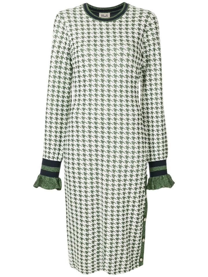 Baum Und Pferdgarten Houndstooth Print Dress - Green