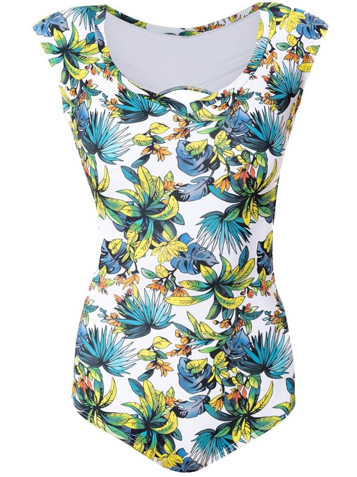 Amir Slama Printed Swimsuit - White