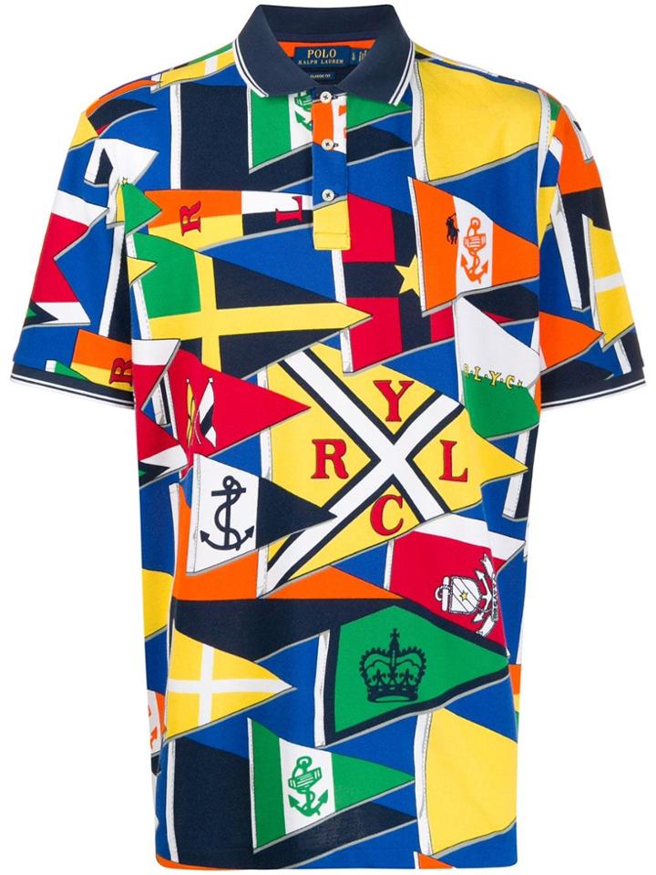 Polo Ralph Lauren Colour-block Polo Shirt - Blue