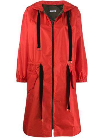 Parlor Hooded Raincoat - Red