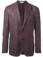 Boglioli Tweed Blazer, Men's, Size: 48, Red, Silk/linen/flax/cotton/cupro