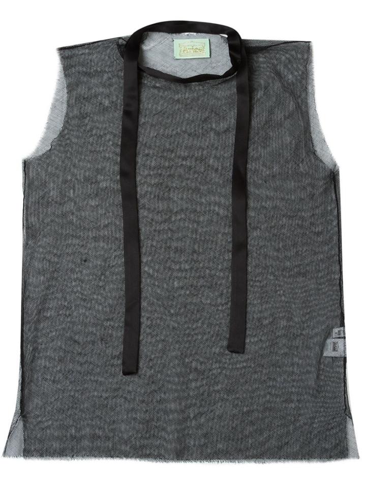 Aries Sheer Sleeveless Top - Black