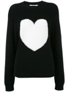 Msgm - Heart Figure Jumper - Women - Polyamide - S, Black, Polyamide