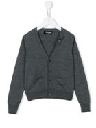 Dsquared2 Kids V-neck Cardigan, Girl's, Size: 10 Yrs, Grey