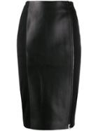 Karl Lagerfeld Zip Up Pencil Skirt - Black