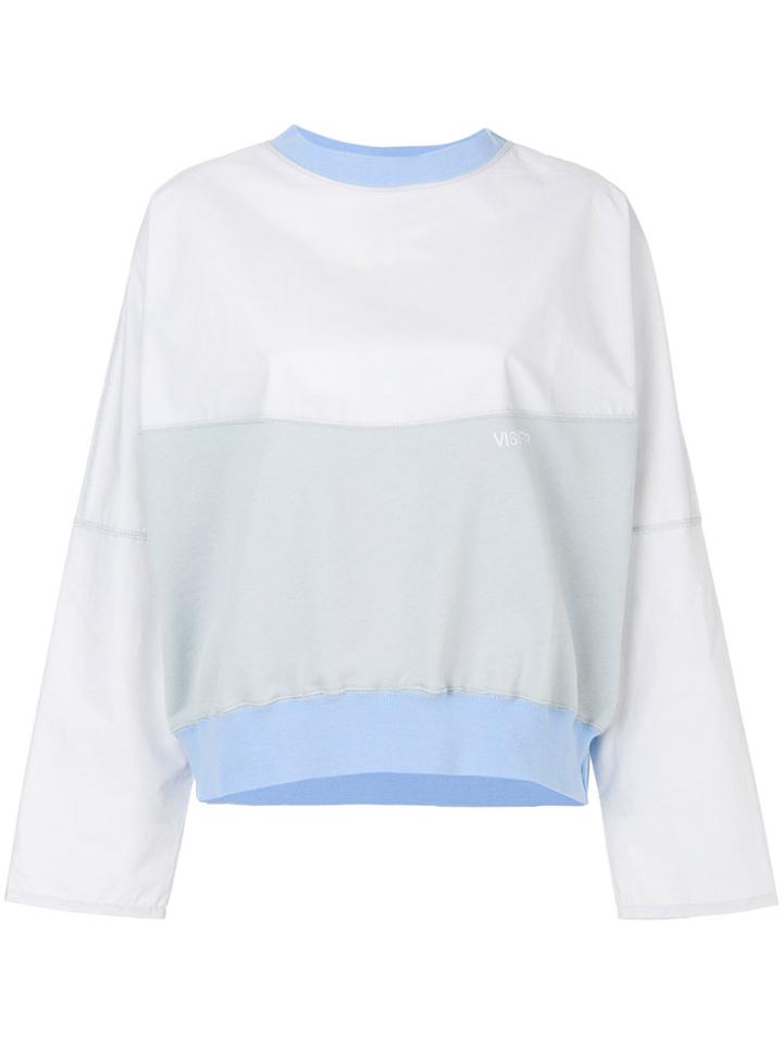 Walk Of Shame Oversized Colour-block Sweatshirt - Blue