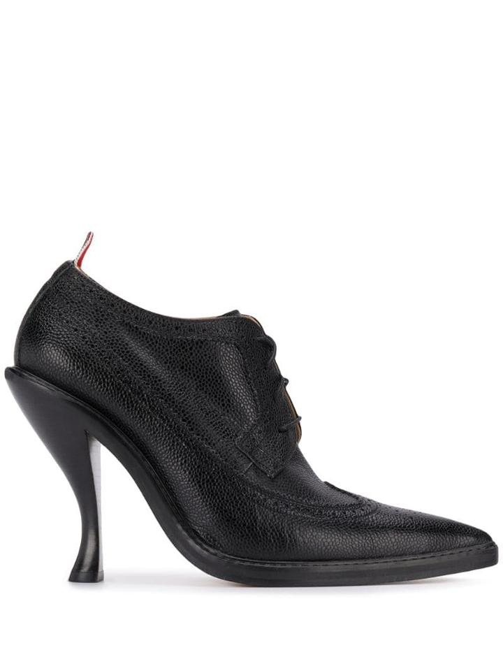 Thom Browne Curved Heel Longwing Brogues - Black