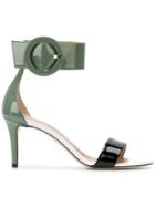 Marc Ellis Oversized Buckle Detail Sandals - Green