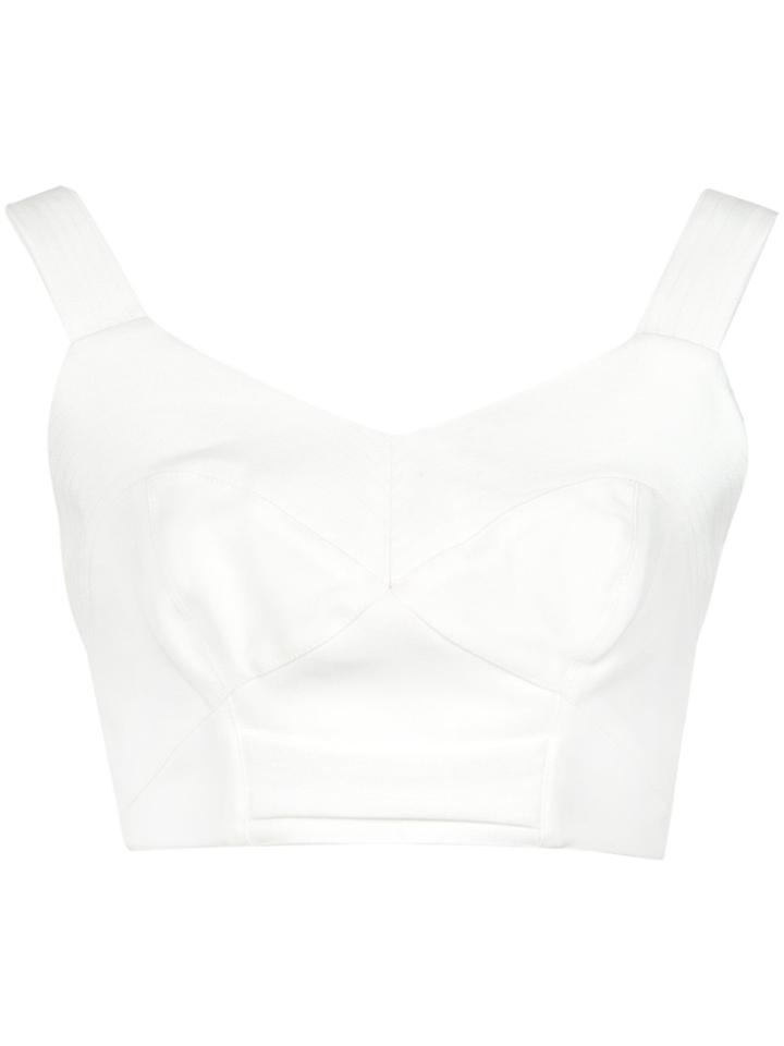 Olympiah Panelled Crop Top - White