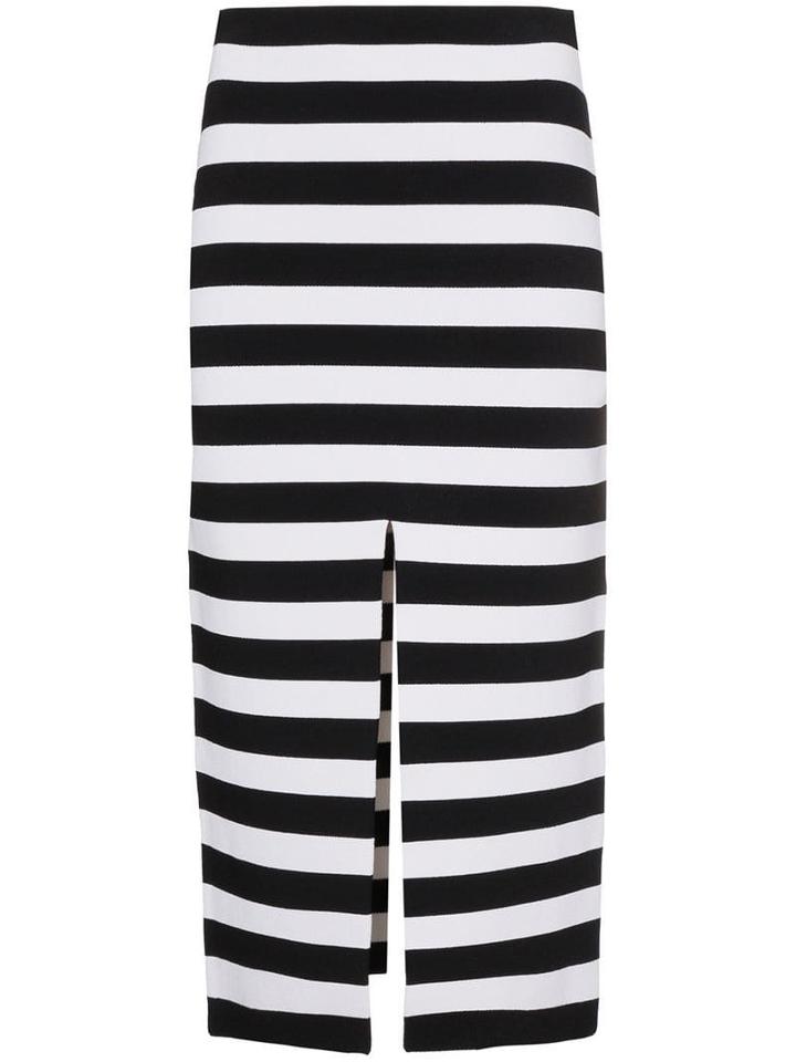 Proenza Schouler Stripe Knit Pencil Skirt - Black