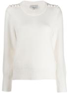 3.1 Phillip Lim Faux-pearl Embellished Knitted Jumper - White
