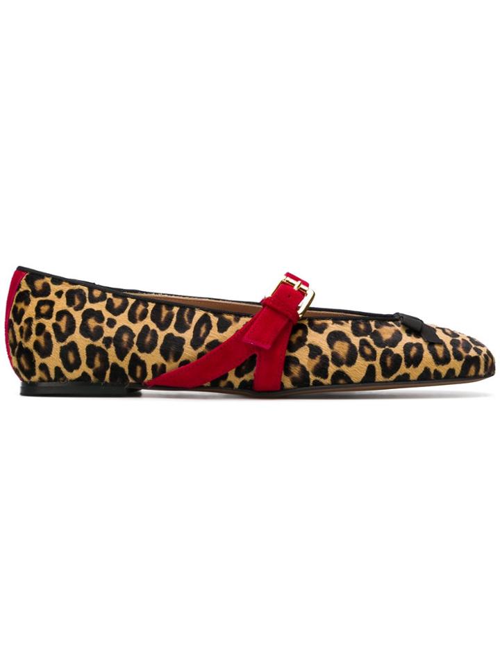 L'autre Chose Leopard Print Sabrinas - Brown