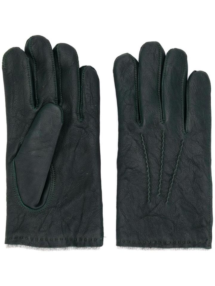 Orciani Leather Gloves - Green