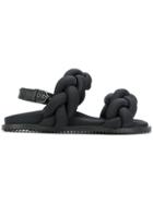 Marco De Vincenzo Thick Rope Strap Sandals - Black