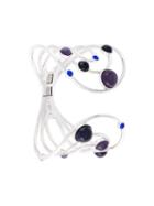Eshvi Astro Cuff, Women's, Blue, Rhodium/glass