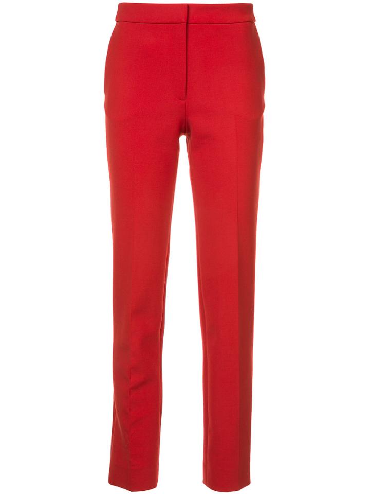 Oscar De La Renta Skinny Trousers - Red