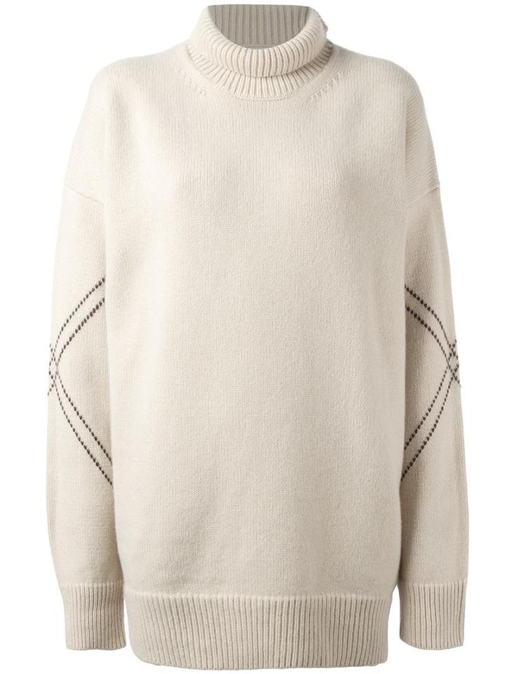 Studio Nicholson 'jacobsen' Roll Neck Jumper, Women's, Size: 0, Nude/neutrals, Lambs Wool