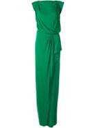 Vionnet Draped Evening Dress, Women's, Size: 40, Green, Viscose