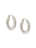 Jil Sander Smooth Surface Hoop Earrings - Silver