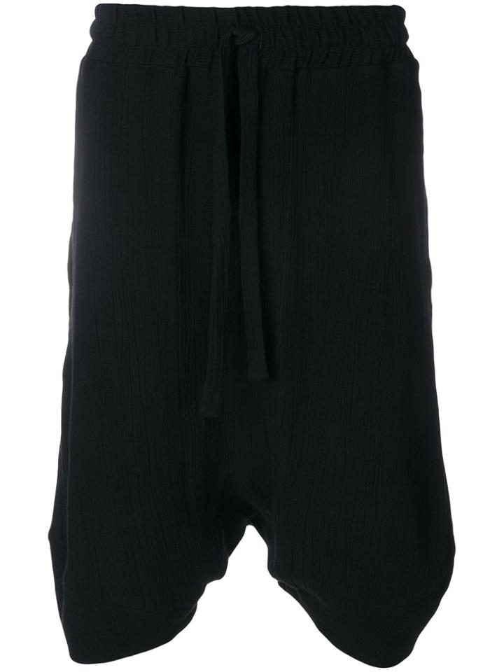 Barbara I Gongini Dropped Crotch Shorts - Black
