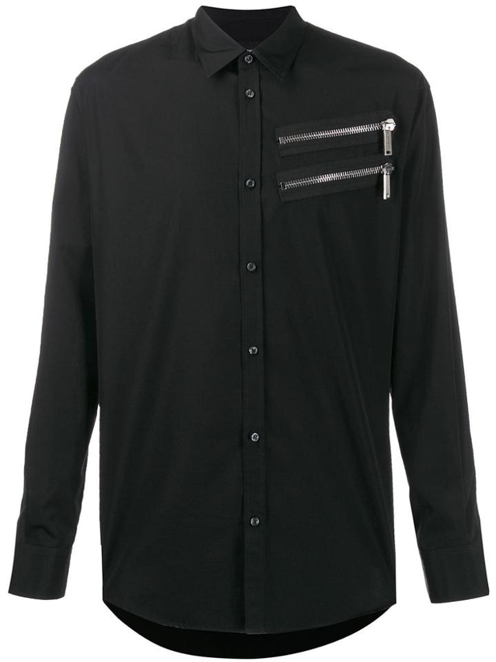 Dsquared2 Zip Detail Button-up Shirt - Black