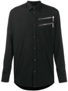Dsquared2 Zip Detail Button-up Shirt - Black