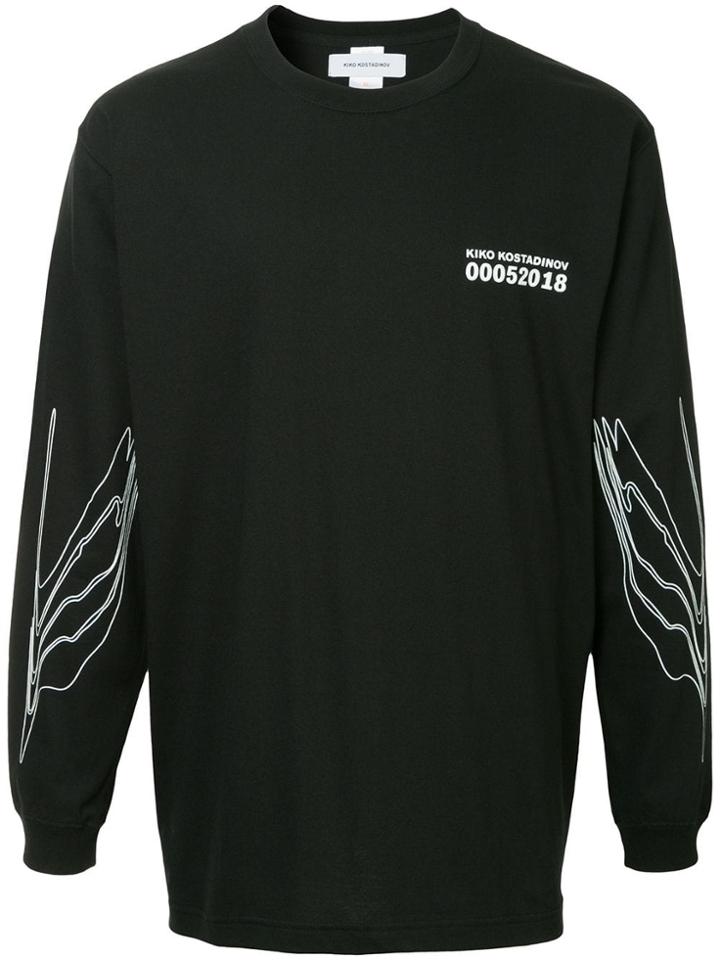 Kiko Kostadinov Longsleeved Logo Print T-shirt - Black