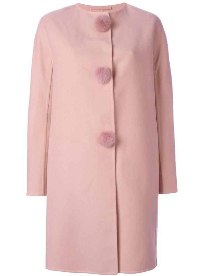 Ermanno Scervino Single Breasted Coat - Pink & Purple