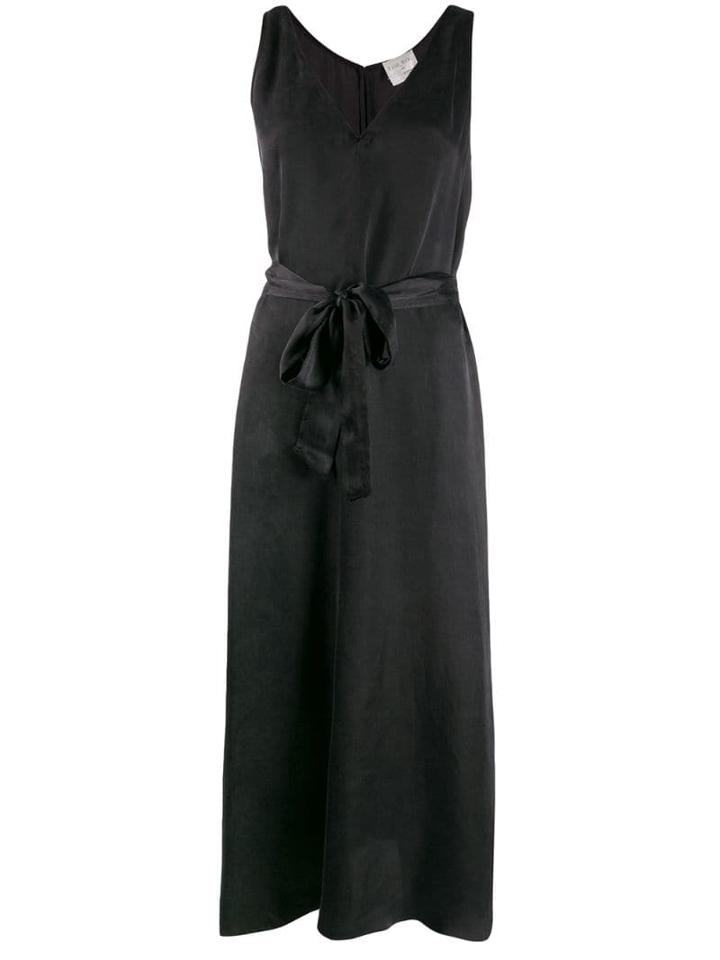 Forte Forte Deep V-neck Maxi Dress - Black