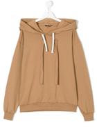 No21 Kids Drawstring Hoodie - Brown