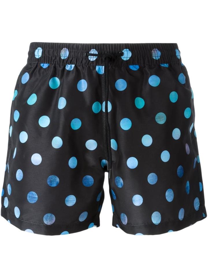 Paul Smith Polka Dot Swim Shorts, Men's, Size: Medium, Black, Recycled Polyester/polyester