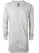Rick Owens Draped T-shirt, Men's, Size: Xl, Grey, Cotton