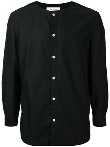 Ones Stroke - Collarless Shirt - Men - Cotton - L, Black, Cotton