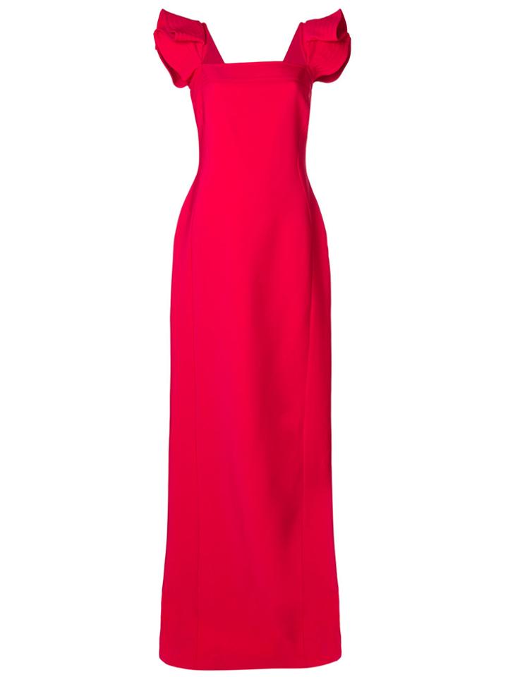 Antonio Berardi Square Neck Party Dress - Pink & Purple